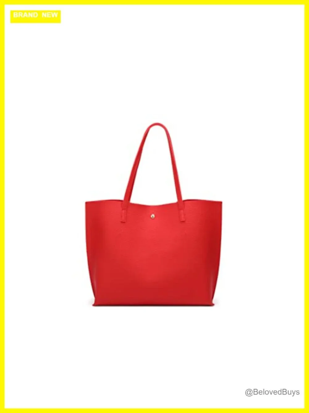 Faux Leather Tote Shoulder Bag Large Capacity Tassel Handbag